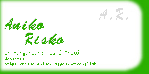 aniko risko business card