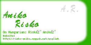 aniko risko business card